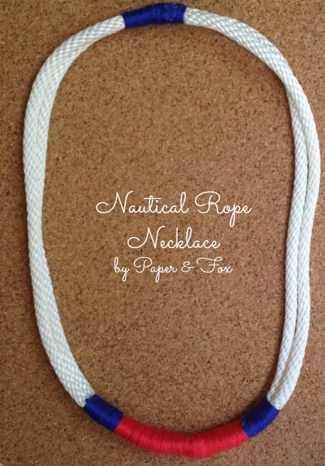 Nautical Rope Necklace by Paper & Fox