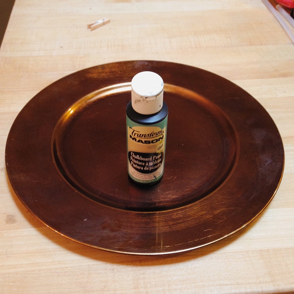 Five Minute Craft- Chalkboard Painted Charger Plates