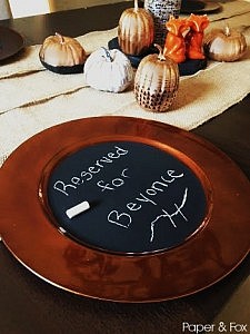 Chalkboard Painted Charger