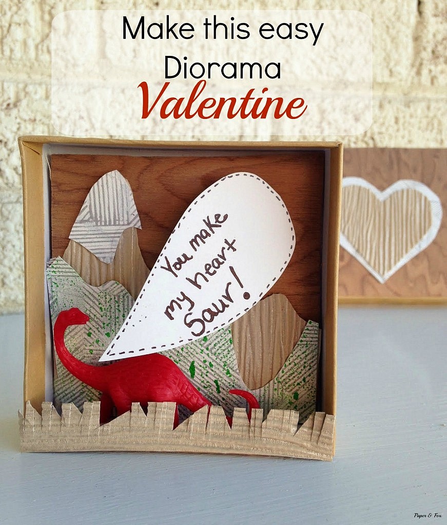 Make this easy diorama valentine