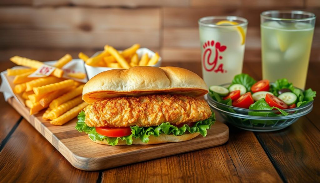 Chick fil A menu items pairing with fish sandwich