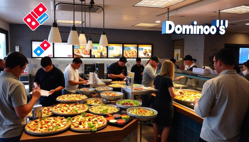 Exploring lunch options at Domino's