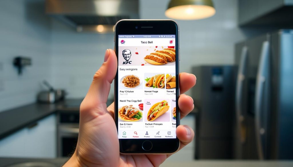 KFC Taco Bell app for online ordering