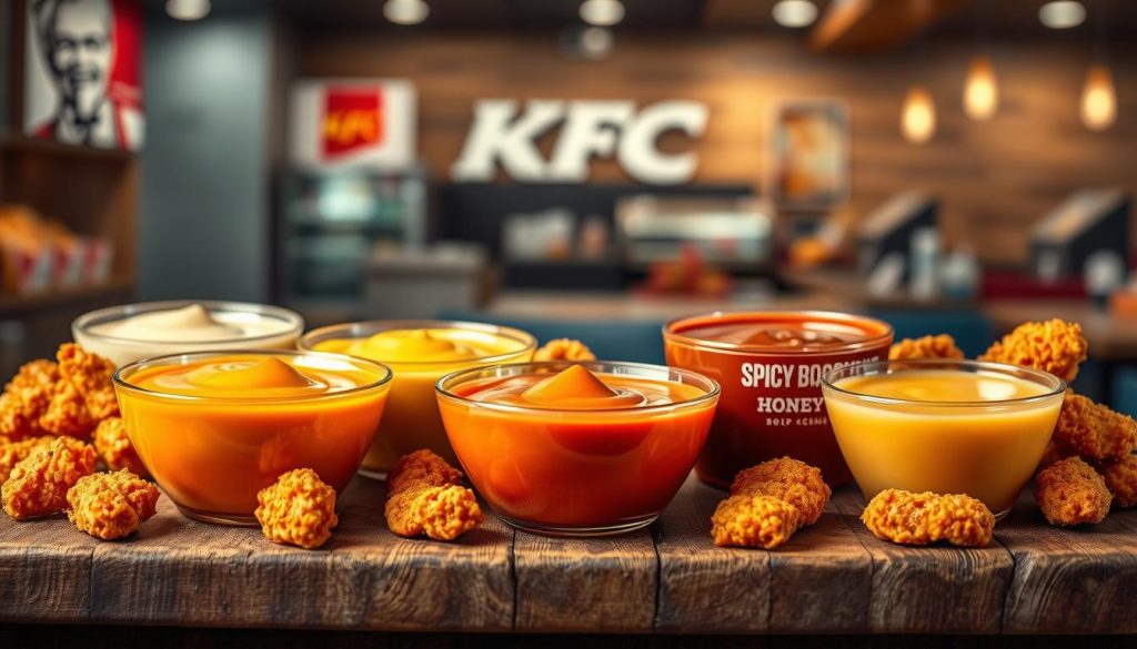 KFC dipping sauces selection