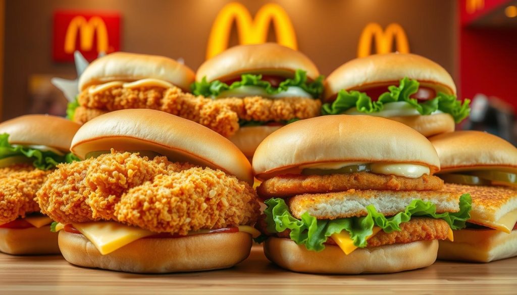 McDonald's chicken and fish sandwiches