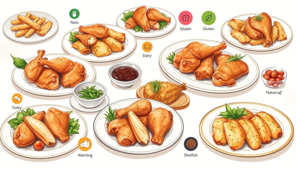 allergen information for chicken dishes