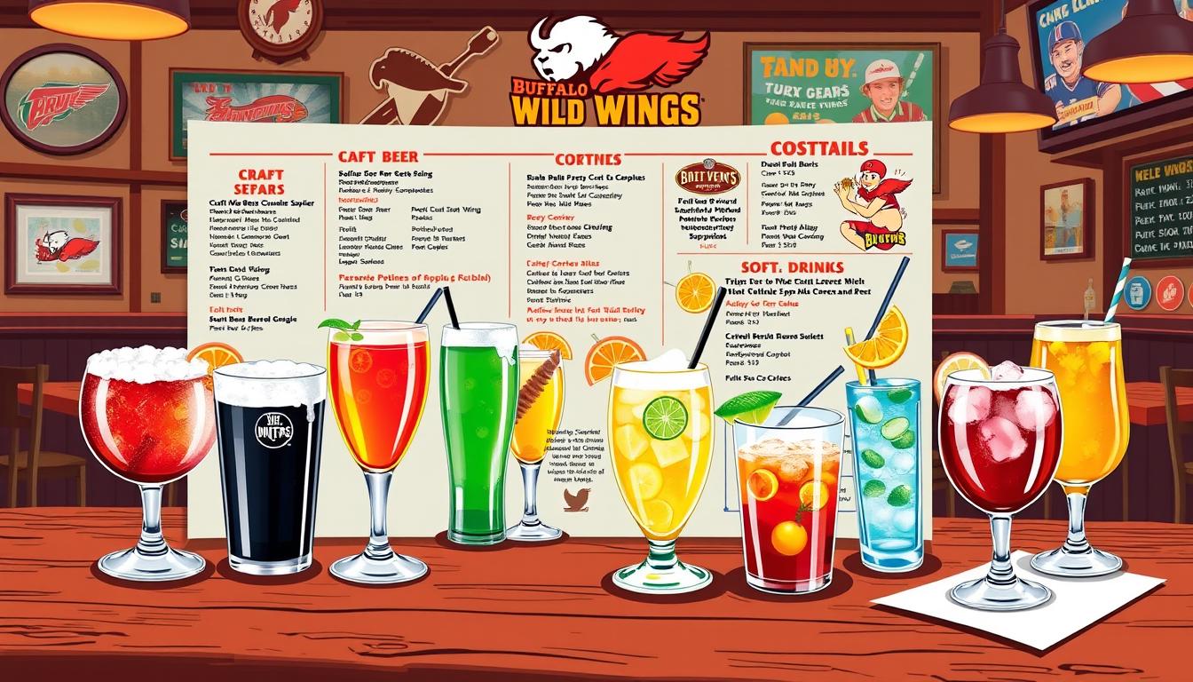 buffalo wild wings beverage menu