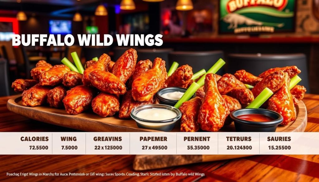 buffalo wild wings calorie sizes