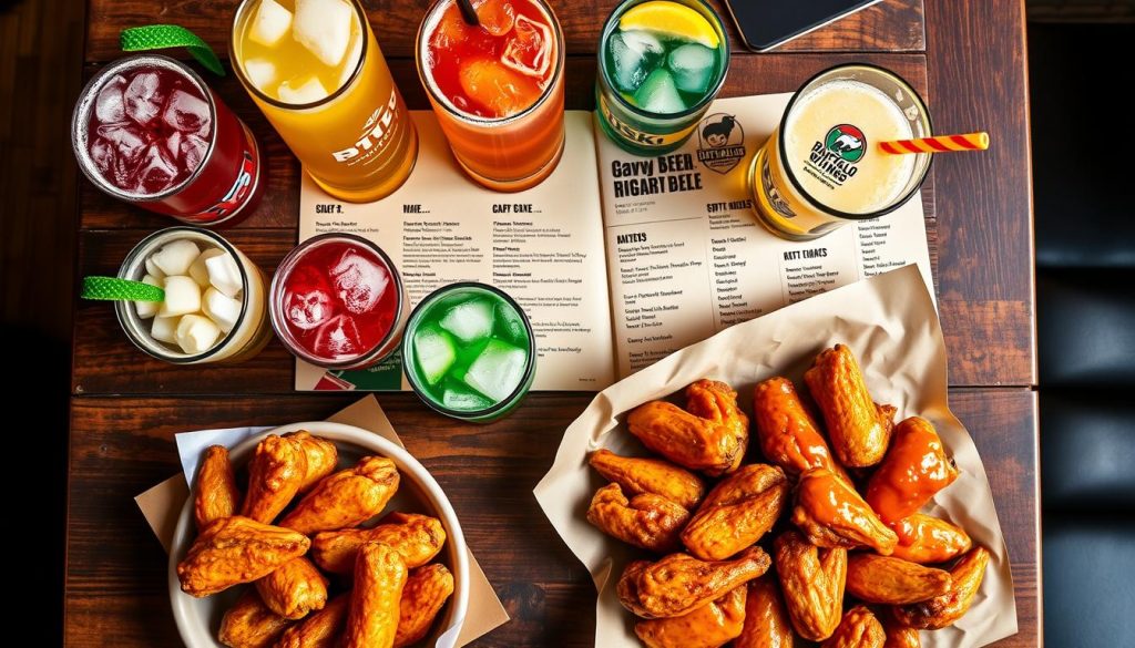 buffalo wild wings drink menu