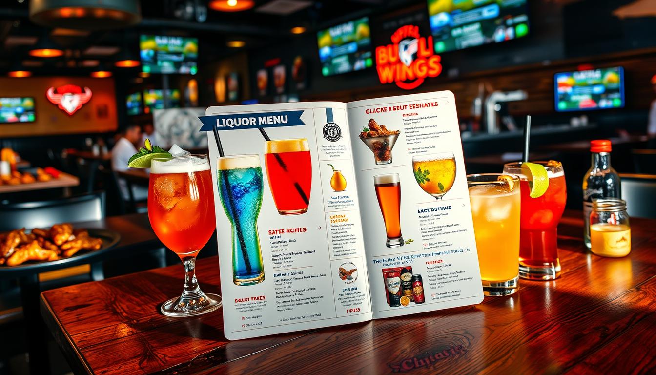 buffalo wild wings liquor menu