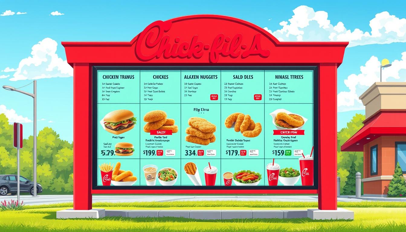 chick fil a drive thru menu