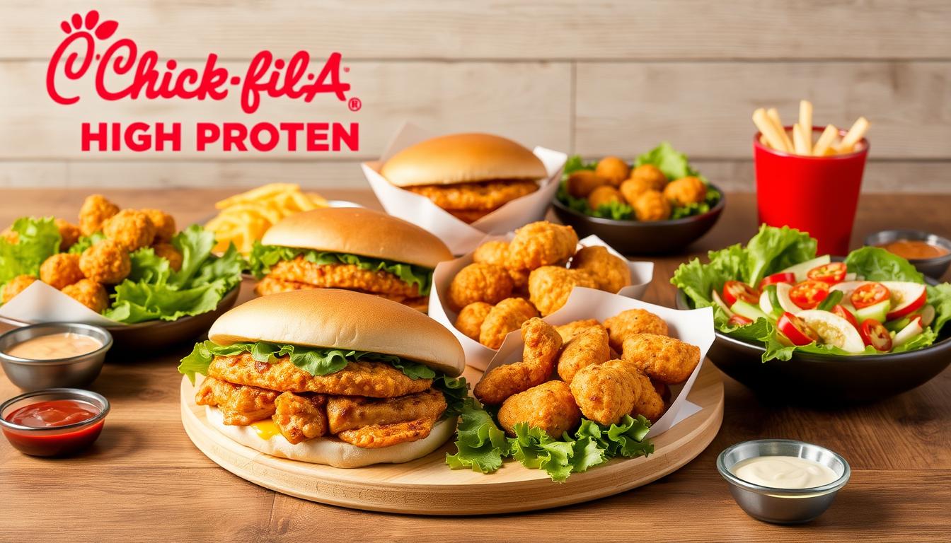 chick fil a menu high protein