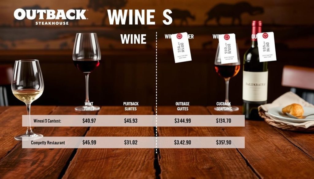 comparing outback steakhouse wine prices