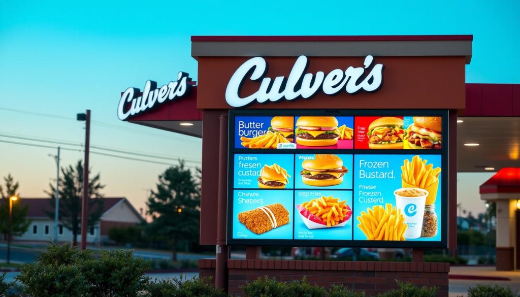 culver's drive thru menu