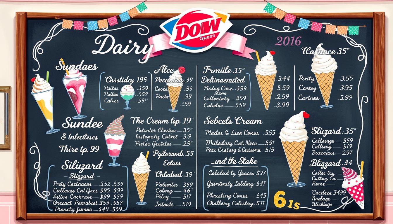 dairy queen ice cream menu with prices