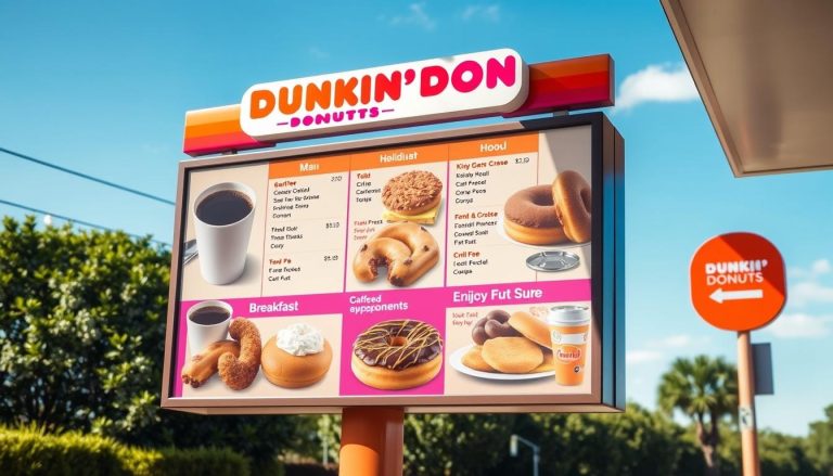 dunkin donuts drive thru menu