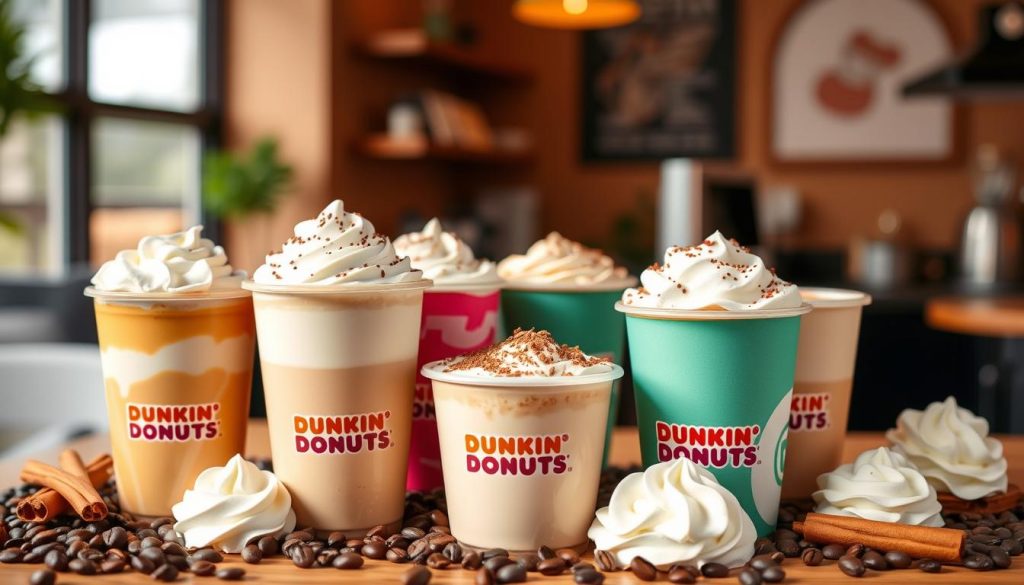 dunkin donuts latte menu