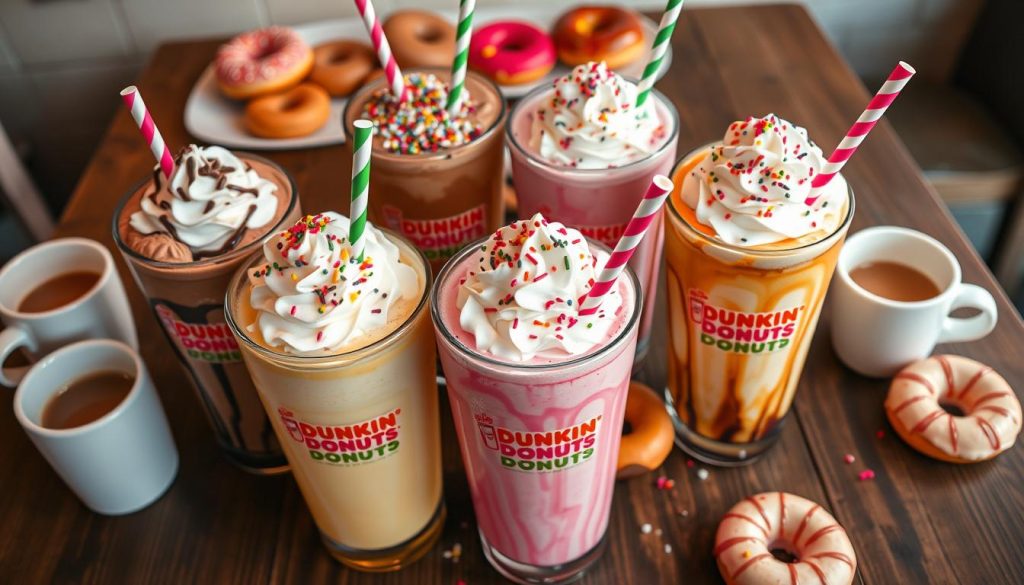 dunkin donuts milkshake options