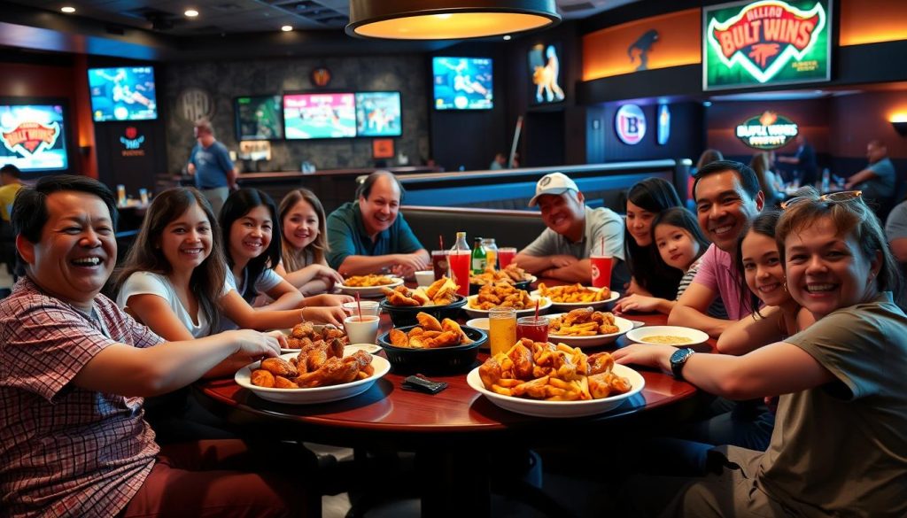 family dining at buffalo wild wings