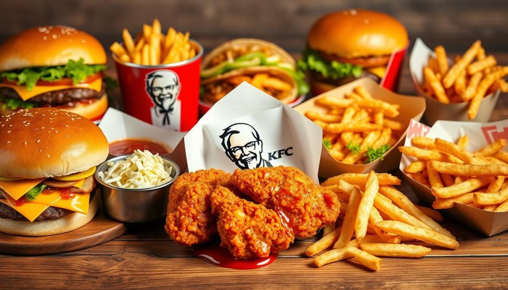 fast food comparison of KFC Spicy Chicken and competitors