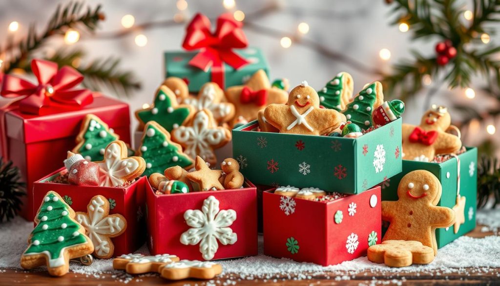 festive cookie boxes