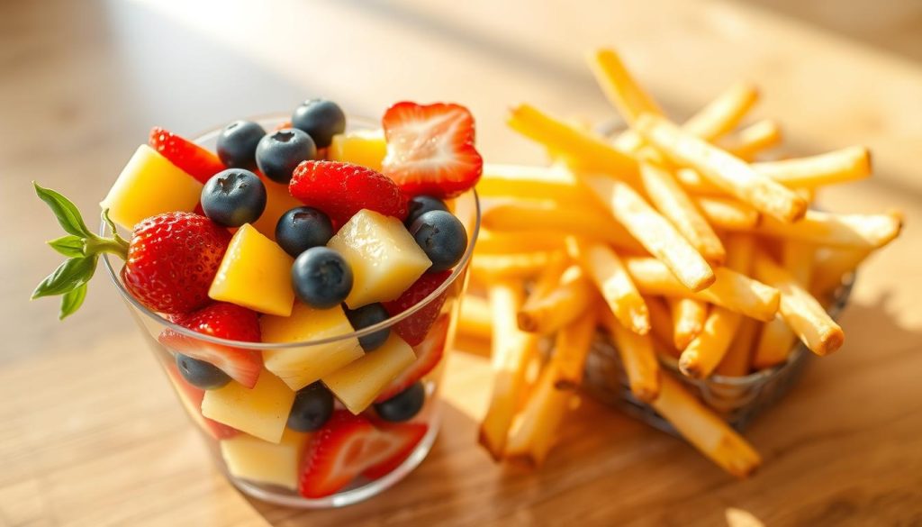 fruit cup vs fries nutrition comparison