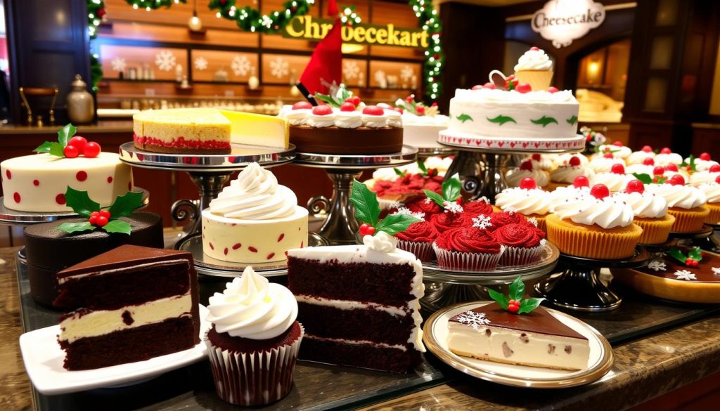 holiday desserts at the Cheesecake Factory