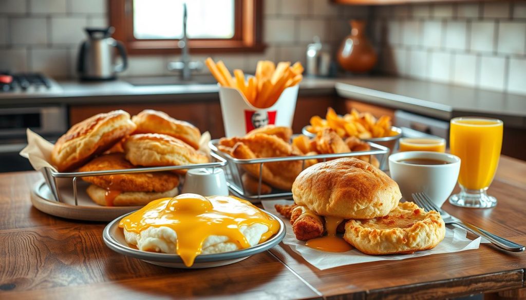 kfc breakfast options