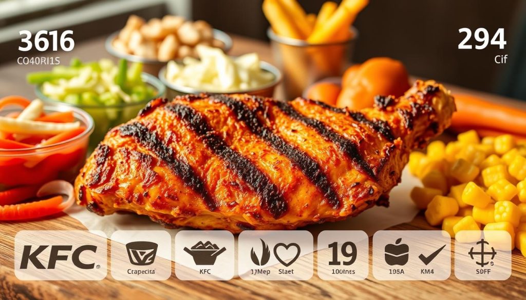 kfc grilled chicken calories