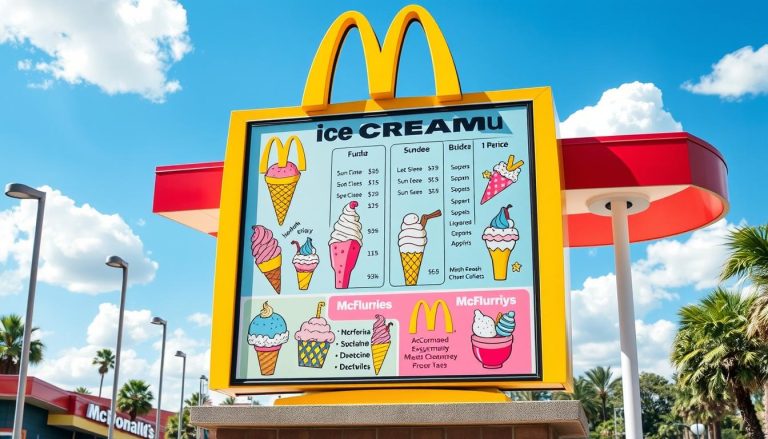 mcdonald's ice cream menu