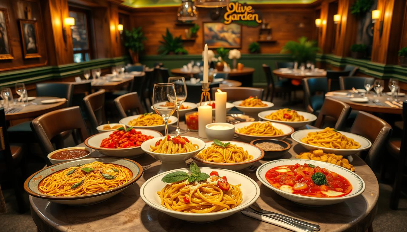 olive garden never ending pasta menu