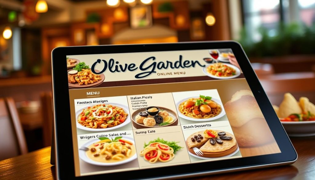 olive garden online menu