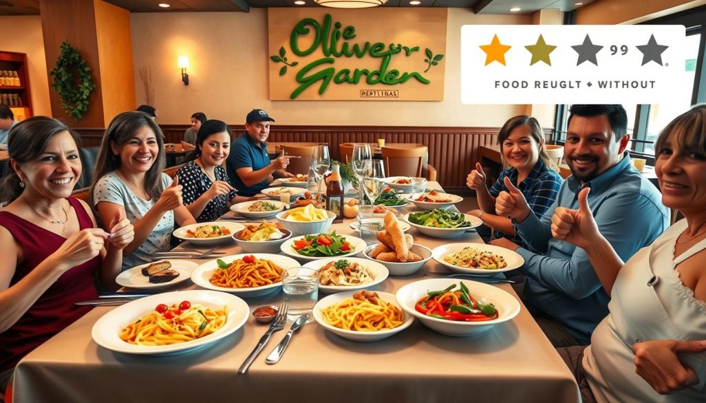 olive garden online menu customer reviews