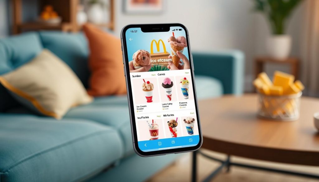 online ordering McDonald's ice cream