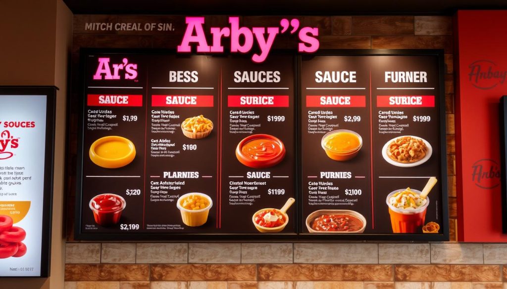 Arby's sauce menu prices