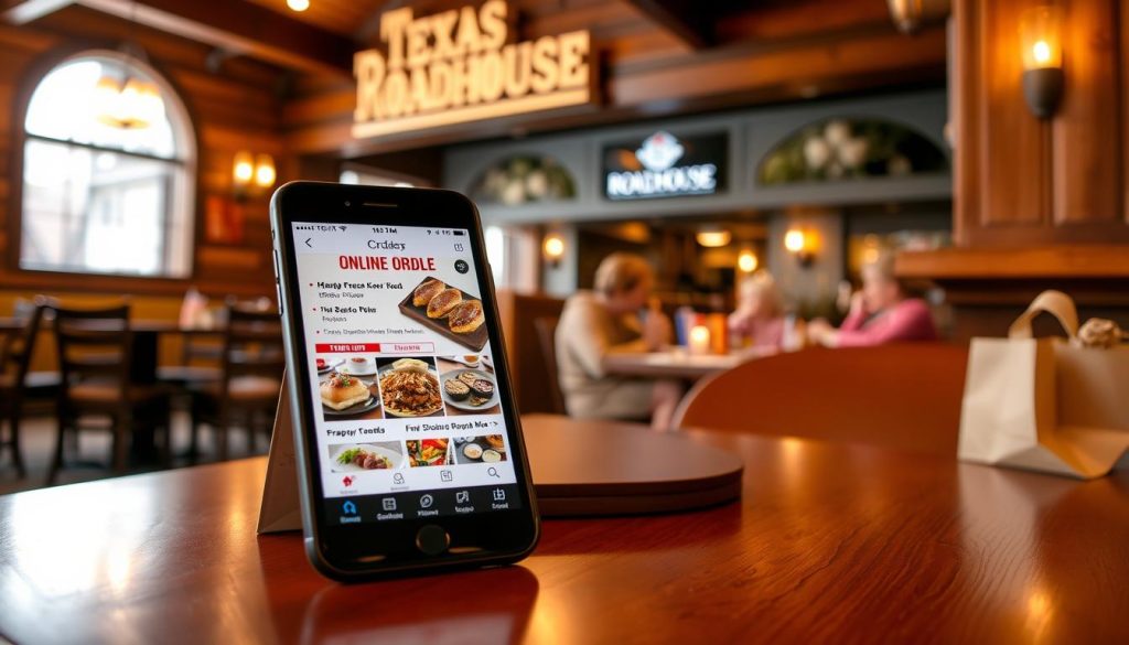 Online ordering process at Texas Roadhouse