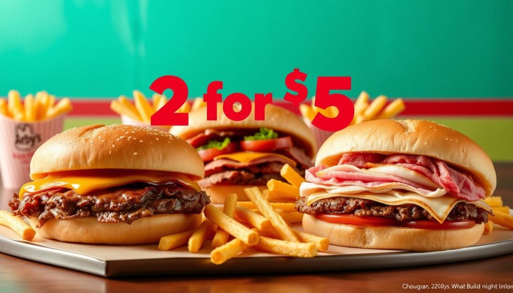 arby's 2 for 5 menu