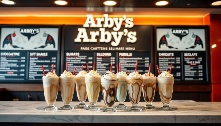 arby's milkshakes menu with prices