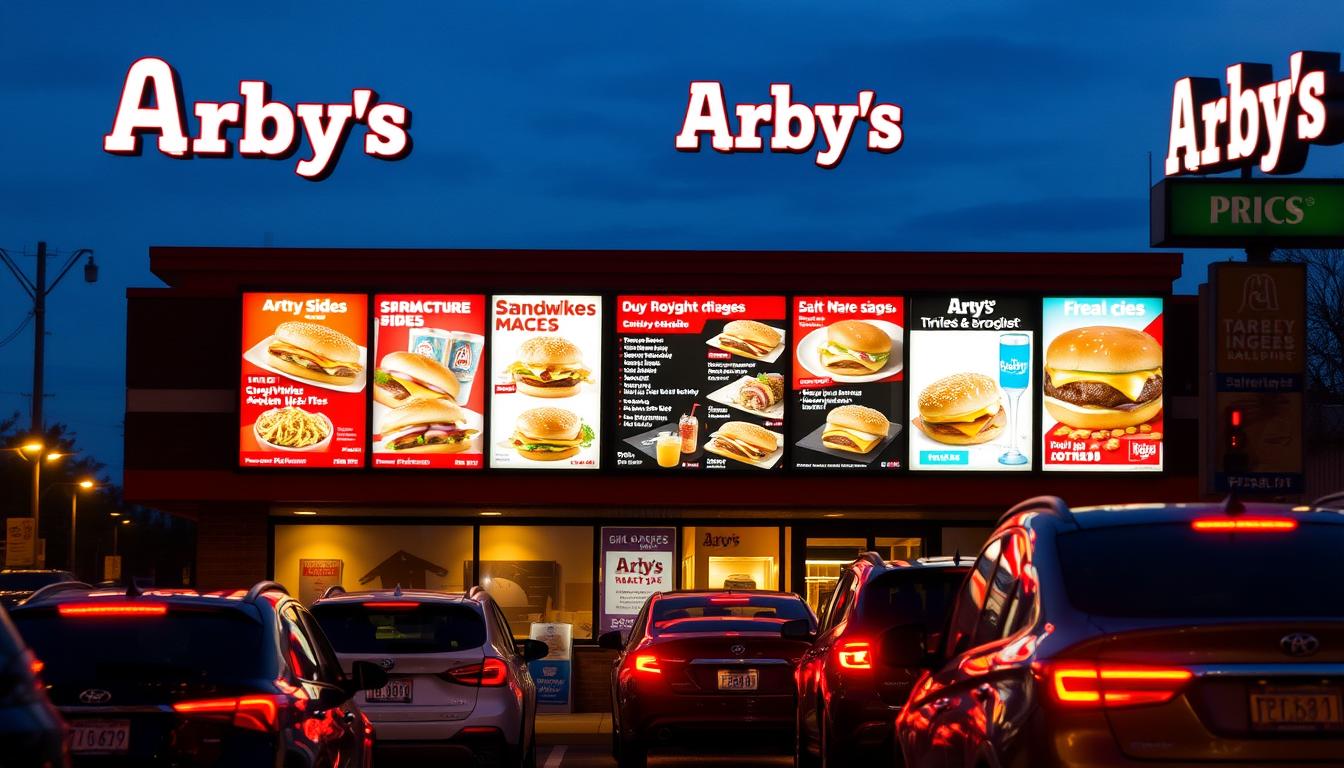 drive thru arby's menu board