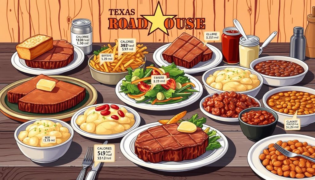 texas roadhouse menu calories